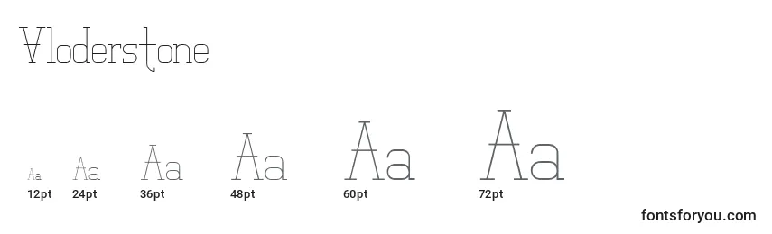 Vloderstone Font Sizes