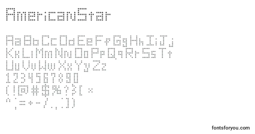AmericanStar-fontti – aakkoset, numerot, erikoismerkit