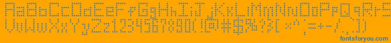AmericanStar Font – Blue Fonts on Orange Background