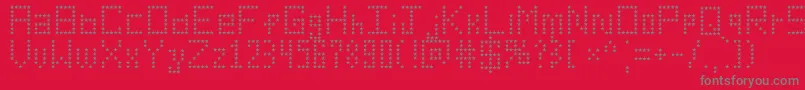 AmericanStar Font – Gray Fonts on Red Background