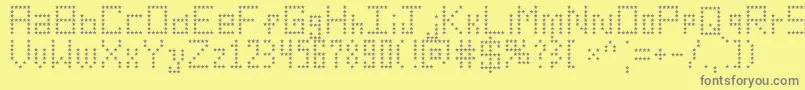 AmericanStar Font – Gray Fonts on Yellow Background