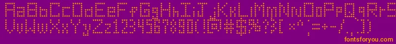AmericanStar Font – Orange Fonts on Purple Background