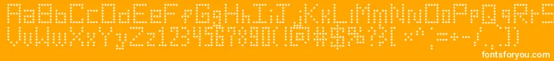 Шрифт AmericanStar – белые шрифты на оранжевом фоне
