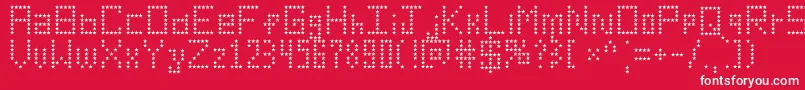Police AmericanStar – polices blanches sur fond rouge