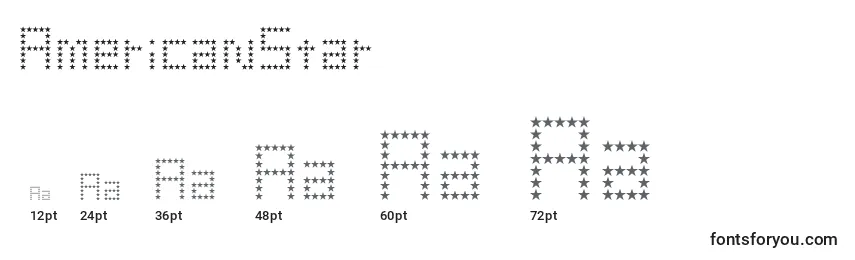 AmericanStar Font Sizes