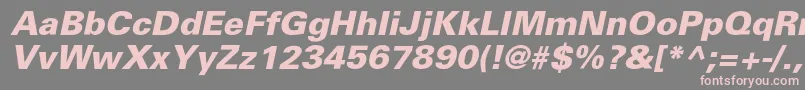 PartnerextraboldItalic Font – Pink Fonts on Gray Background