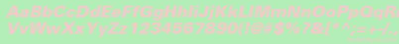 PartnerextraboldItalic Font – Pink Fonts on Green Background