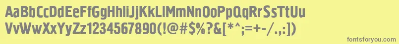 Pollockc1 Font – Gray Fonts on Yellow Background