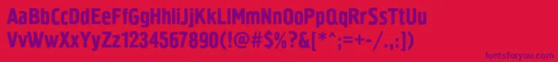 Pollockc1 Font – Purple Fonts on Red Background