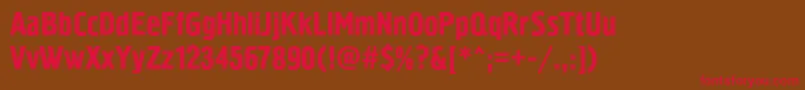 Pollockc1 Font – Red Fonts on Brown Background