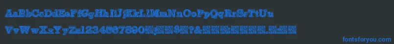 Tigerian Font – Blue Fonts on Black Background