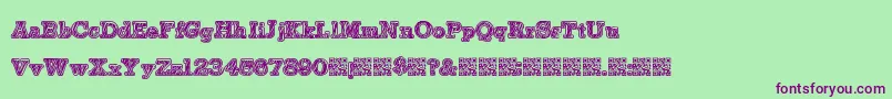 Tigerian Font – Purple Fonts on Green Background