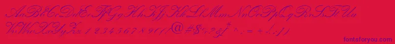 Шрифт QuillscriptsskBold – фиолетовые шрифты на красном фоне