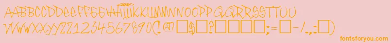 Inthcity Font – Orange Fonts on Pink Background