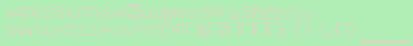 フォントInthcity – 緑の背景にピンクのフォント