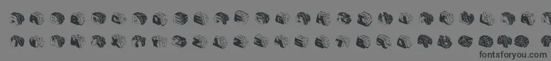 フォントTypeboxesrounded2 – 黒い文字の灰色の背景