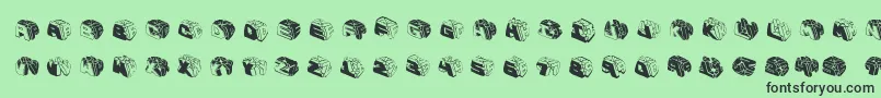 fuente Typeboxesrounded2 – Fuentes Negras Sobre Fondo Verde