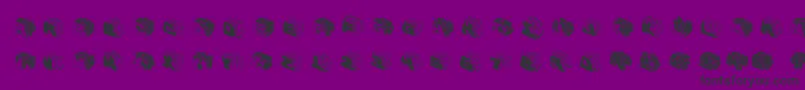 Typeboxesrounded2 Font – Black Fonts on Purple Background
