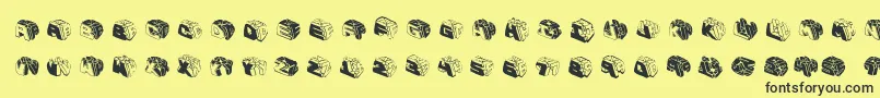 Police Typeboxesrounded2 – polices noires sur fond jaune
