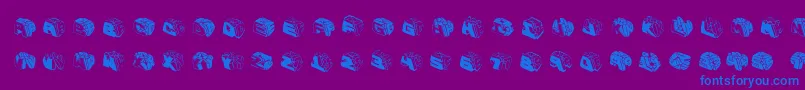 Typeboxesrounded2 Font – Blue Fonts on Purple Background