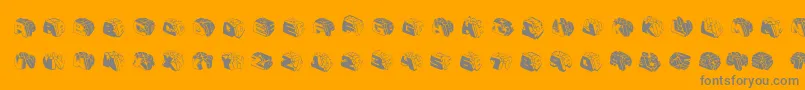 Typeboxesrounded2 Font – Gray Fonts on Orange Background