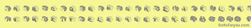フォントTypeboxesrounded2 – 黄色の背景に灰色の文字