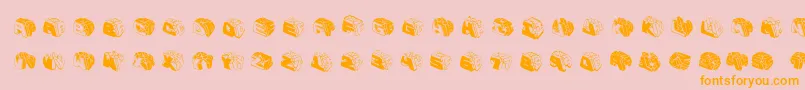 Typeboxesrounded2 Font – Orange Fonts on Pink Background