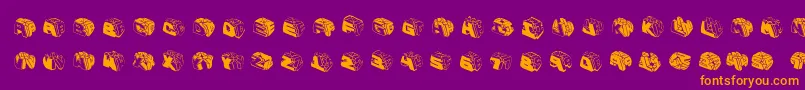 Typeboxesrounded2 Font – Orange Fonts on Purple Background