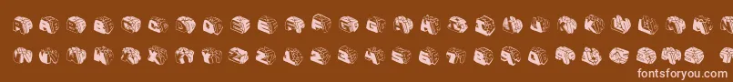 Typeboxesrounded2 Font – Pink Fonts on Brown Background