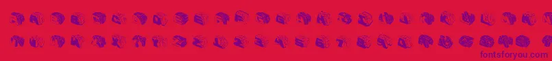 Police Typeboxesrounded2 – polices violettes sur fond rouge
