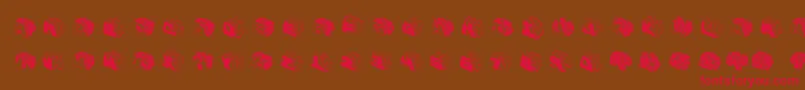 Police Typeboxesrounded2 – polices rouges sur fond brun