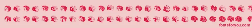 Czcionka Typeboxesrounded2 – czerwone czcionki na różowym tle