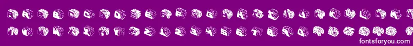 Шрифт Typeboxesrounded2 – белые шрифты на фиолетовом фоне