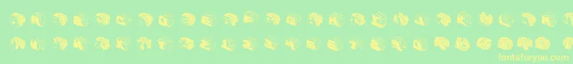 fuente Typeboxesrounded2 – Fuentes Amarillas Sobre Fondo Verde