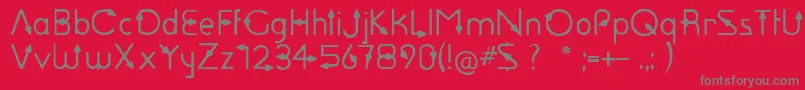 Sagittarius Font – Gray Fonts on Red Background