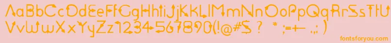 Sagittarius Font – Orange Fonts on Pink Background