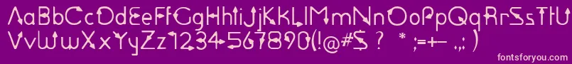 Sagittarius Font – Pink Fonts on Purple Background