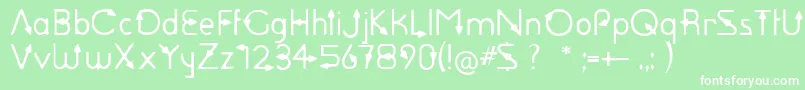 フォントSagittarius – 緑の背景に白い文字