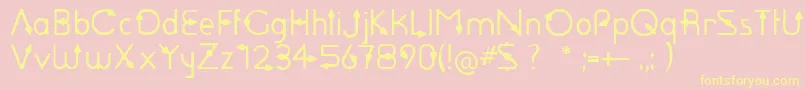 Sagittarius Font – Yellow Fonts on Pink Background