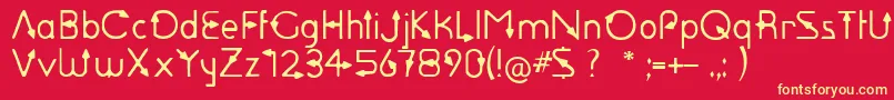 Sagittarius Font – Yellow Fonts on Red Background