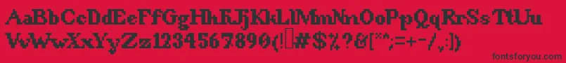8BitSnobbery Font – Black Fonts on Red Background