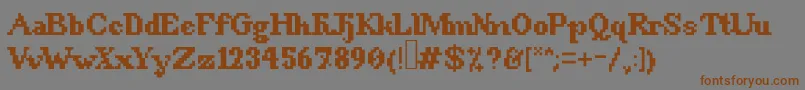 8BitSnobbery Font – Brown Fonts on Gray Background