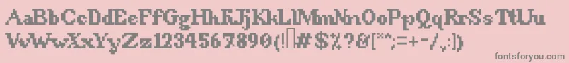 Czcionka 8BitSnobbery – szare czcionki na różowym tle