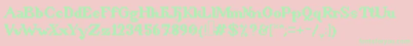 8BitSnobbery-Schriftart – Grüne Schriften auf rosa Hintergrund