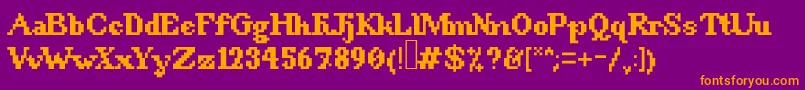 8BitSnobbery Font – Orange Fonts on Purple Background