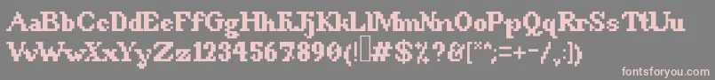Fonte 8BitSnobbery – fontes rosa em um fundo cinza