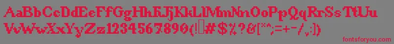 8BitSnobbery Font – Red Fonts on Gray Background