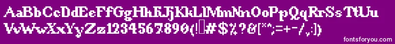 Шрифт 8BitSnobbery – белые шрифты на фиолетовом фоне