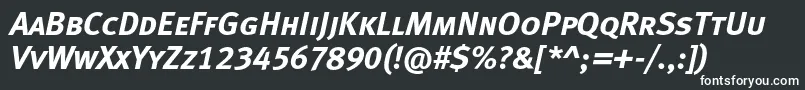 MetaboldcapslfcItalic Font – White Fonts on Black Background