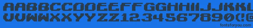 LightmanPixel-Schriftart – Schwarze Schriften auf blauem Hintergrund